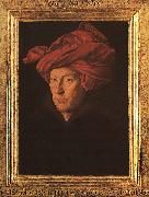 Jan Van Eyck A Man in a Turban   3 Spain oil painting reproduction